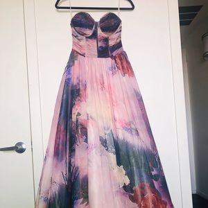 Floral tulle gown
